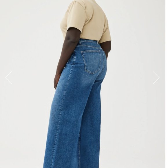 NWT Warp & Weft NCE Wide Leg Jeans in Cotta Size 16 - Picture 2 of 3
